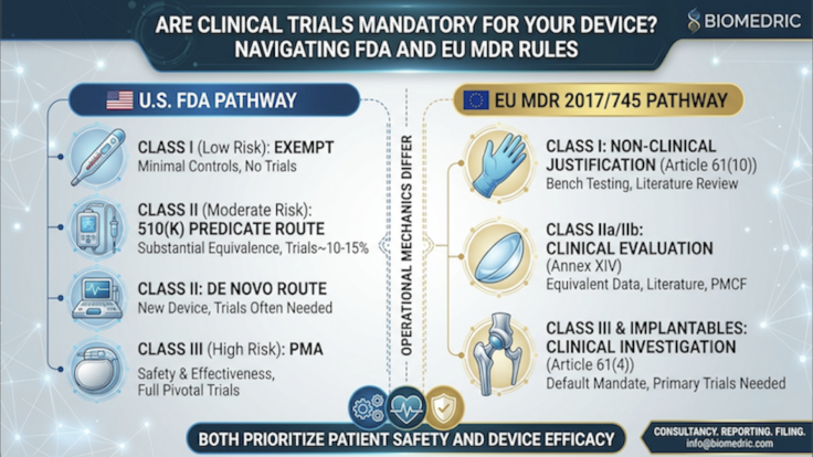 Are Clinical Trials Mandatory for Your Device? Navigating FDA and EU MDR Rules